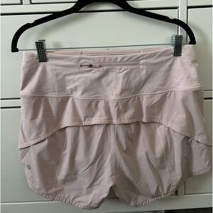 Lululemon Speed Up High Rise Short 4” in light pink